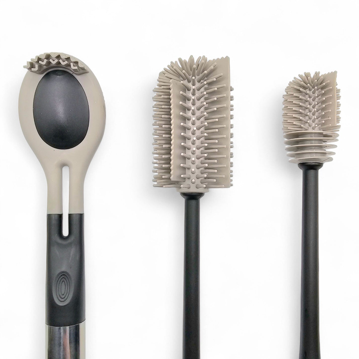 Maximex Spülbürsten-Set Hightech schwarz/grau Kunststoff mit Edelstahlgriff