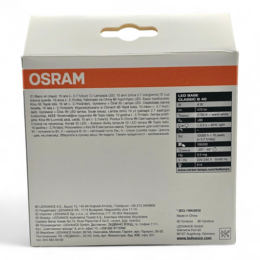 3er Pack Osram LED Base Classic B 40 4,0 W - 40 W Warmweiß