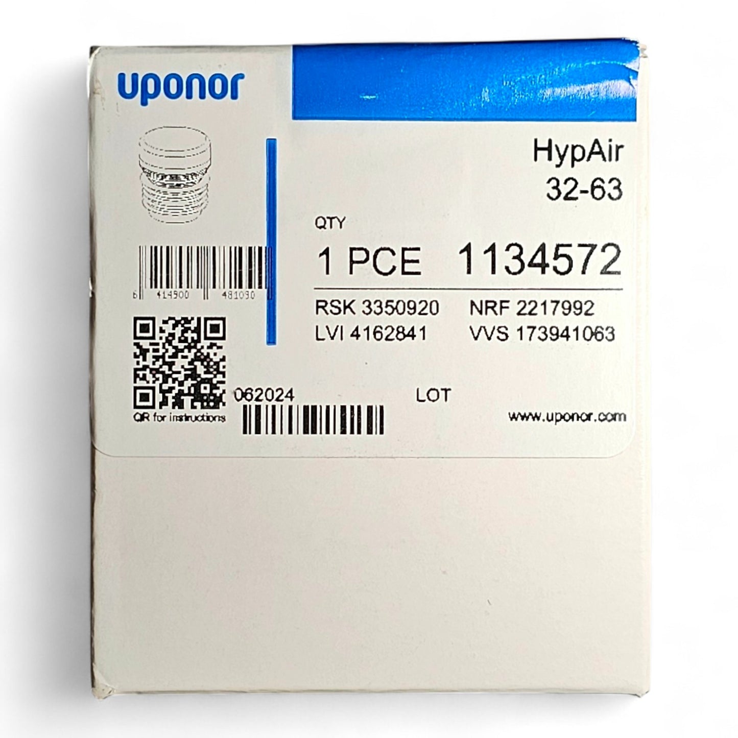 UPONOR HYPAIR 32-63 ROHRBELÜFTER BELÜFTUNGSVENTIL