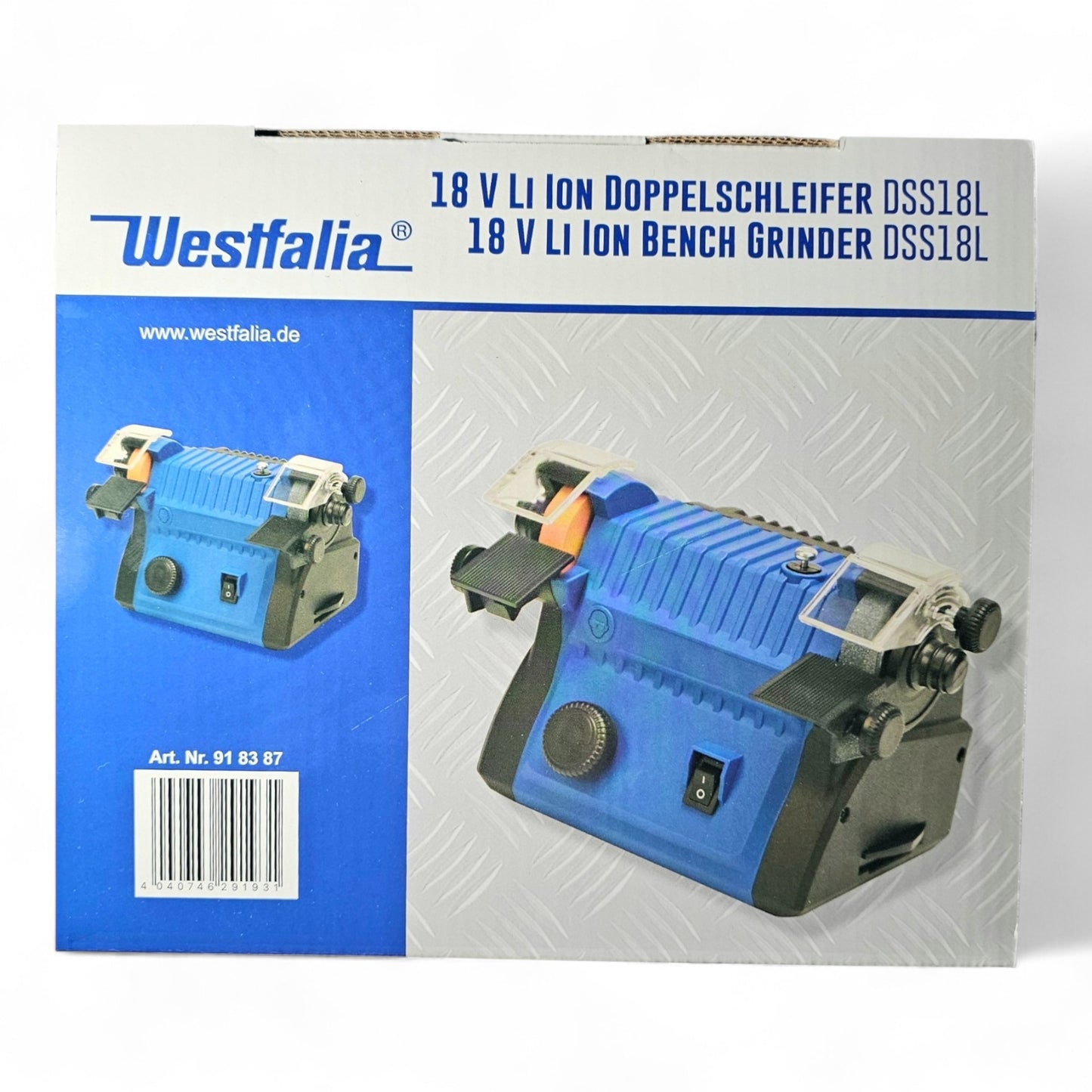 Westfalia Doppelschleifer DSS18L 18V ( ohne Akku und Ladegerät )
