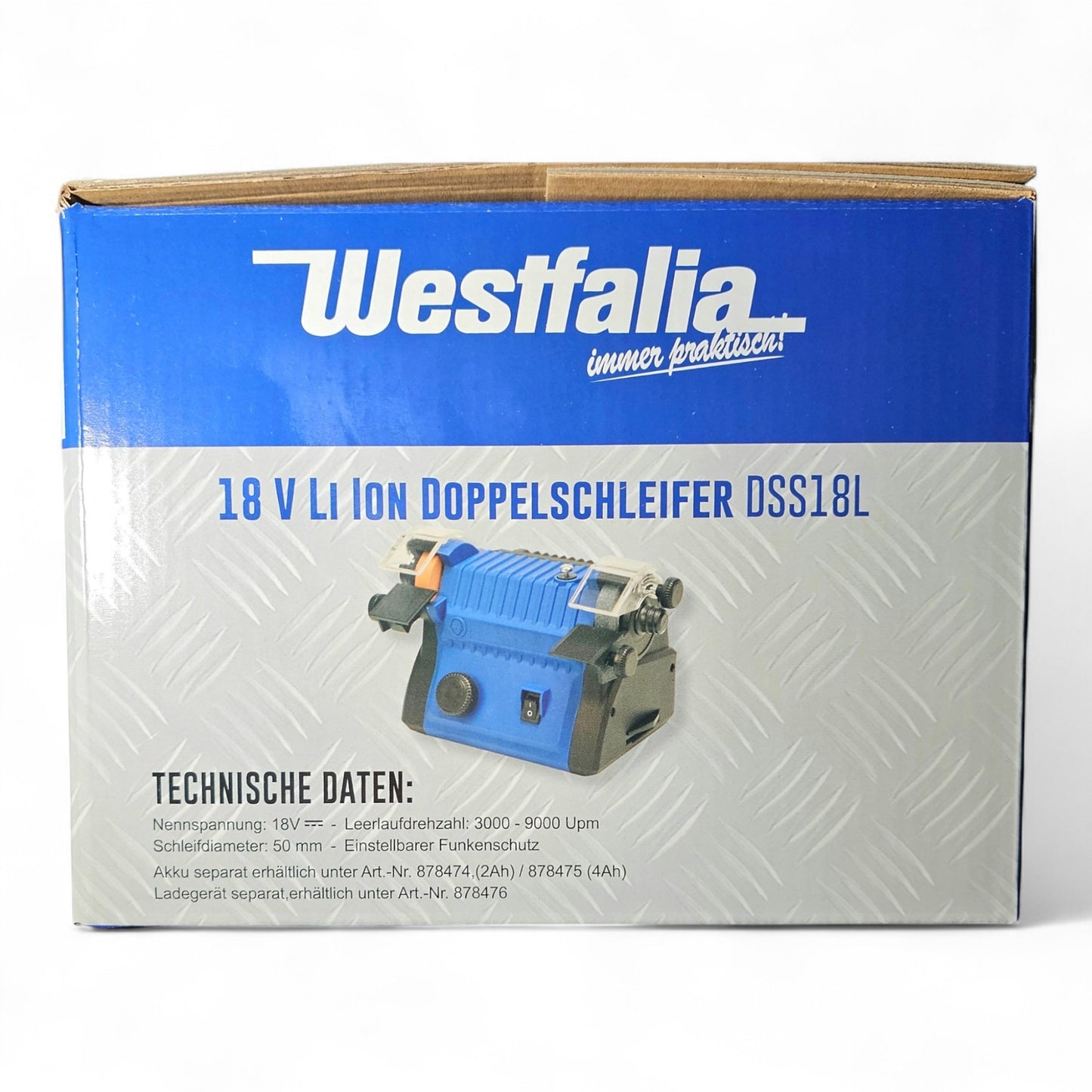 Westfalia Doppelschleifer DSS18L 18V ( ohne Akku und Ladegerät )