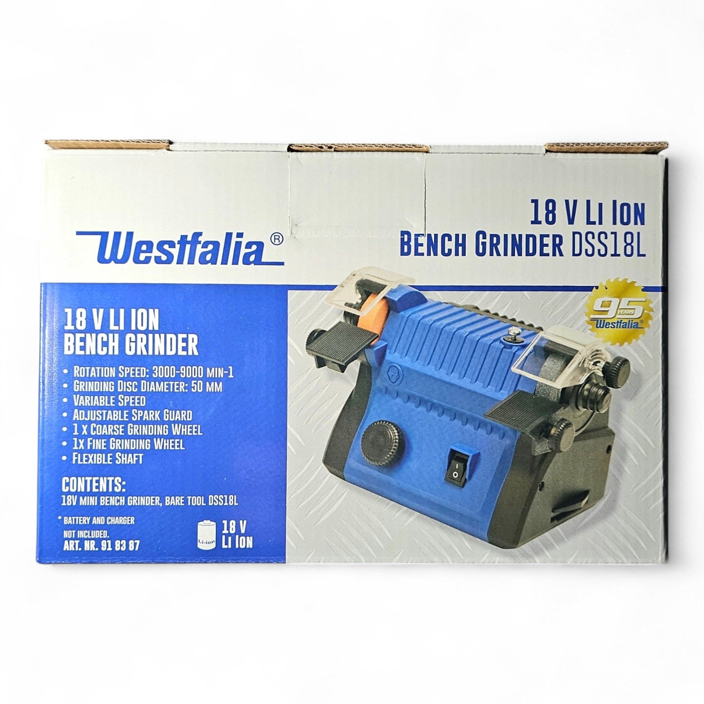 Westfalia Doppelschleifer DSS18L 18V ( ohne Akku und Ladegerät )