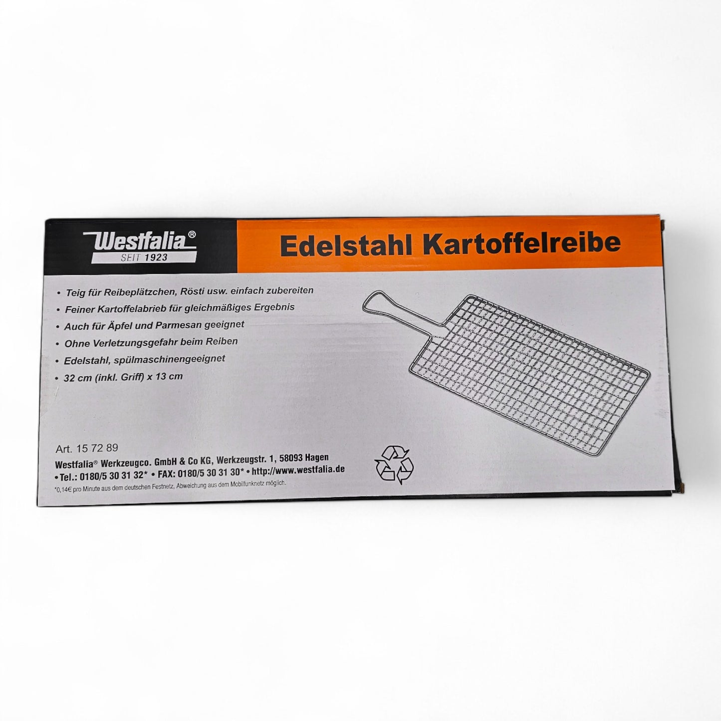 Westfalia Gitter-Kartoffelreibe aus Edelstahl