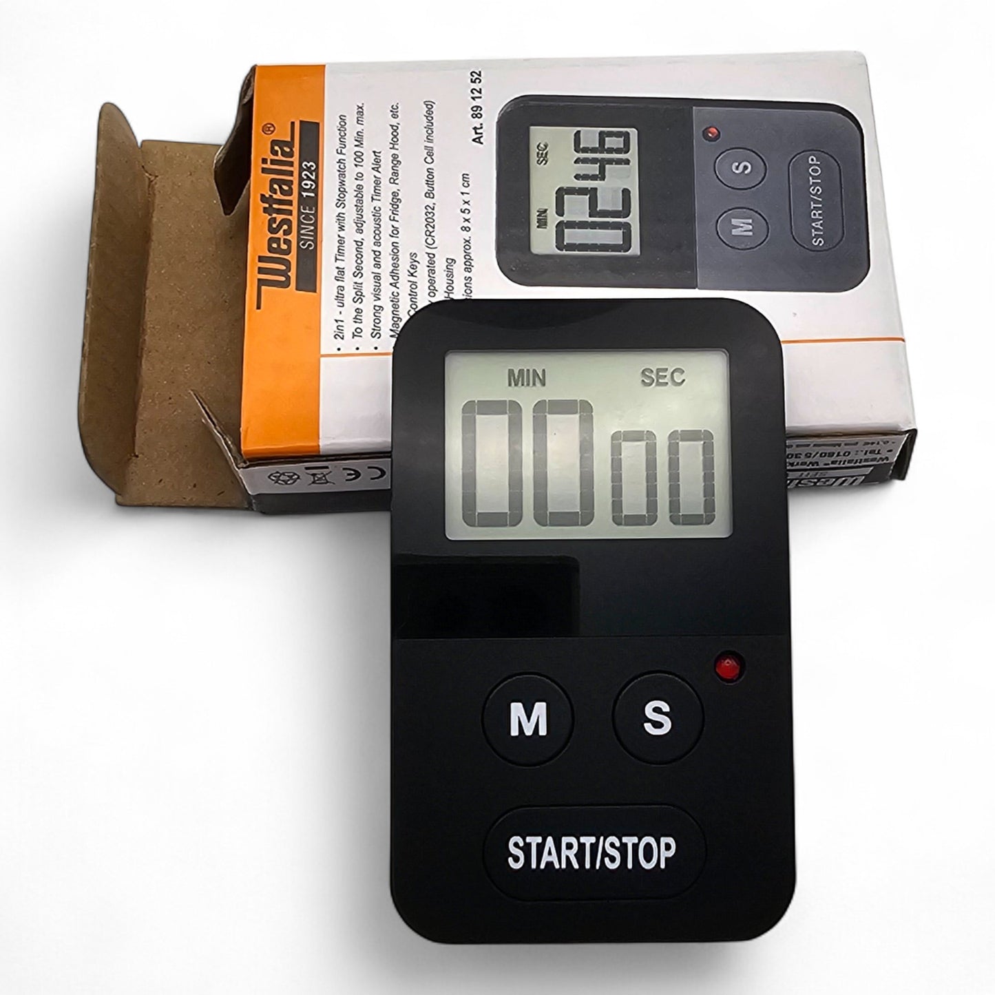 Westfalia Digital-Küchentimer mit Stoppuhr-Funktion und starkem Magneten
