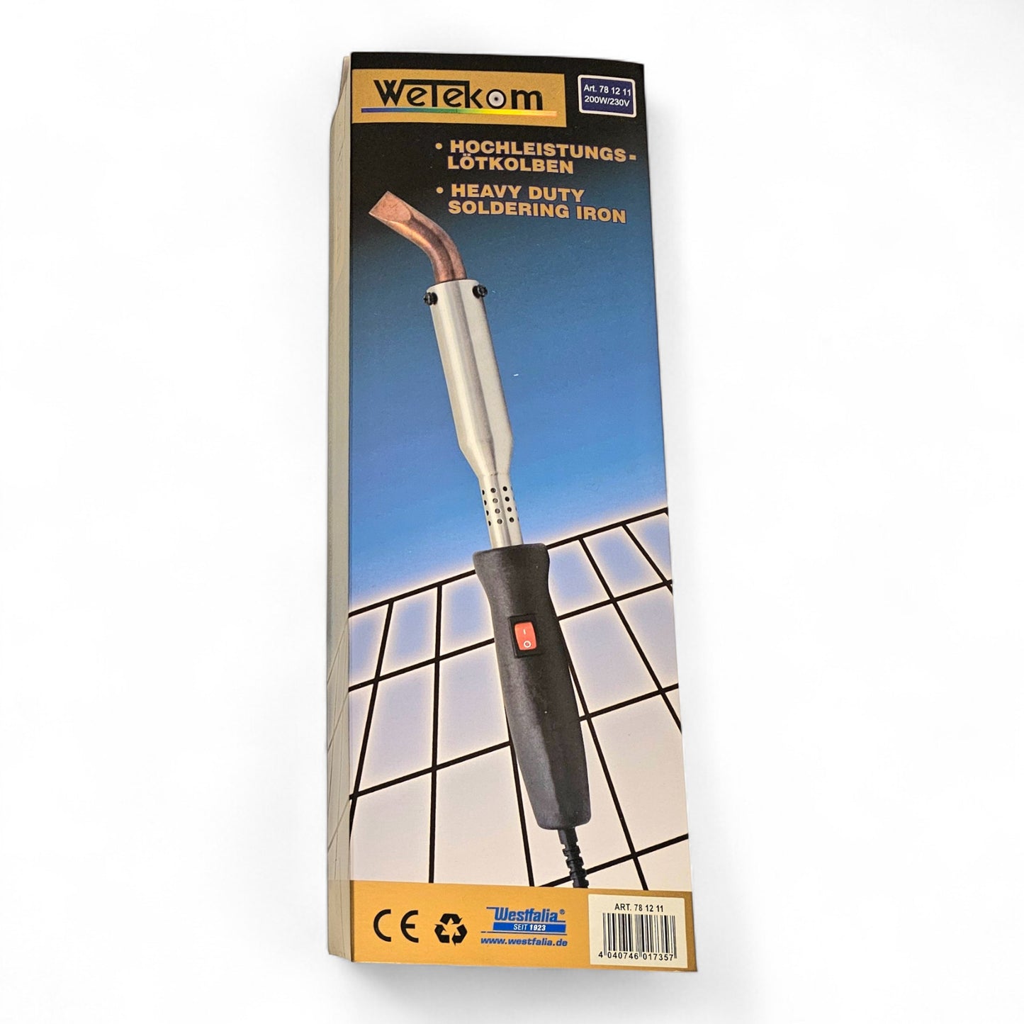 Wetekom Hochleistungs-Lötkolben 230V/200W mit gebogener Spitze 19 mm 78 12 11