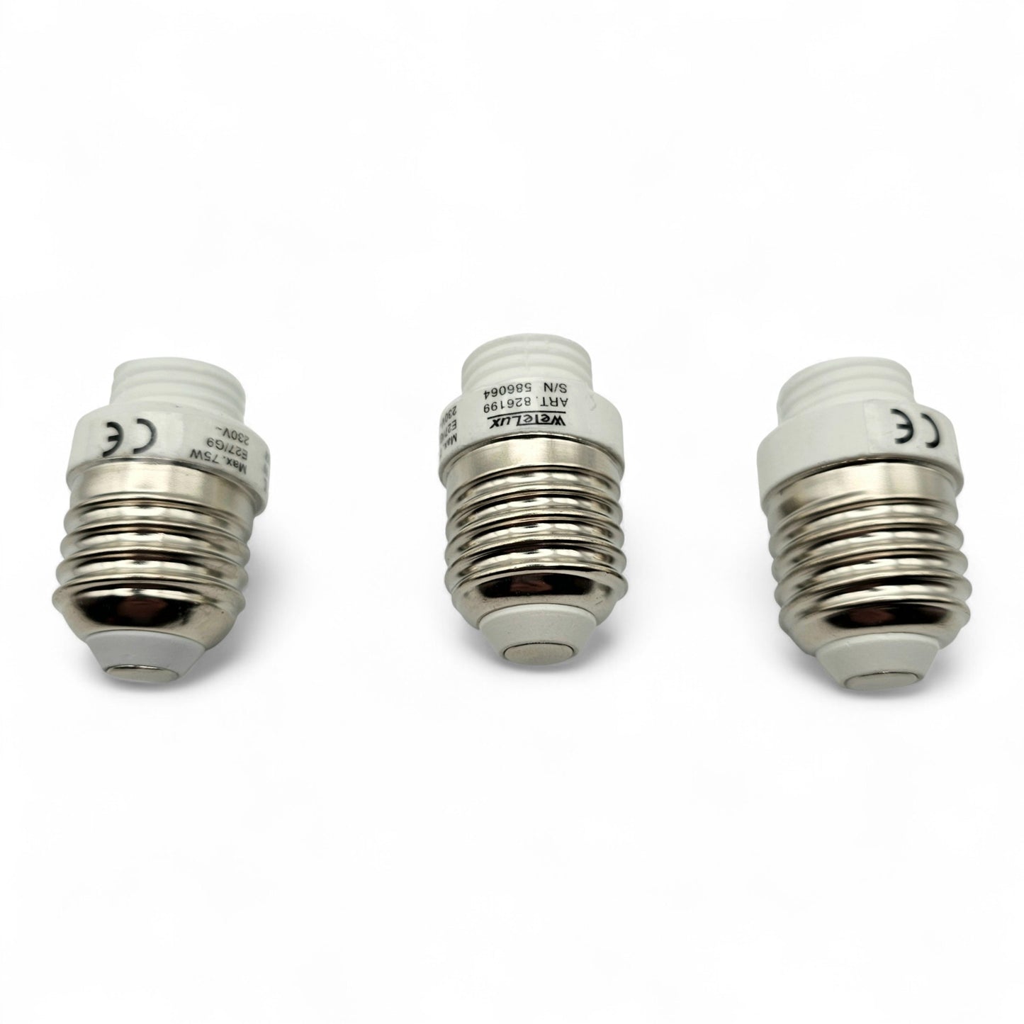 3er Pack WeTeLux Lampenadapter E27 auf G9 max. 75 W