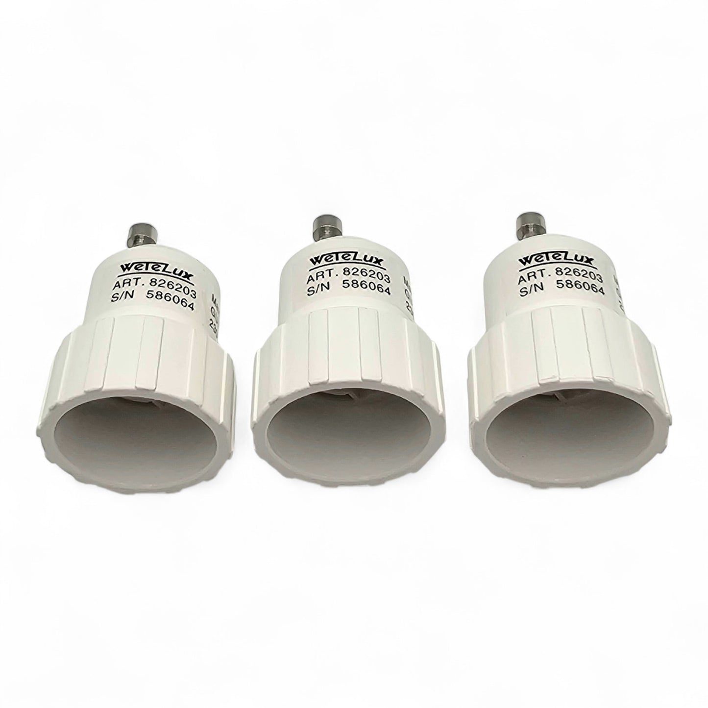3er Pack WeTeLux Lampenadapter GU10 auf E14