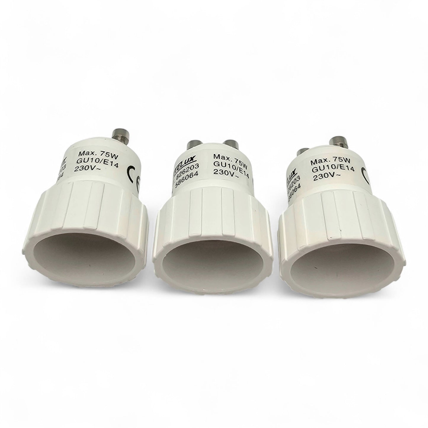 3er Pack WeTeLux Lampenadapter GU10 auf E14