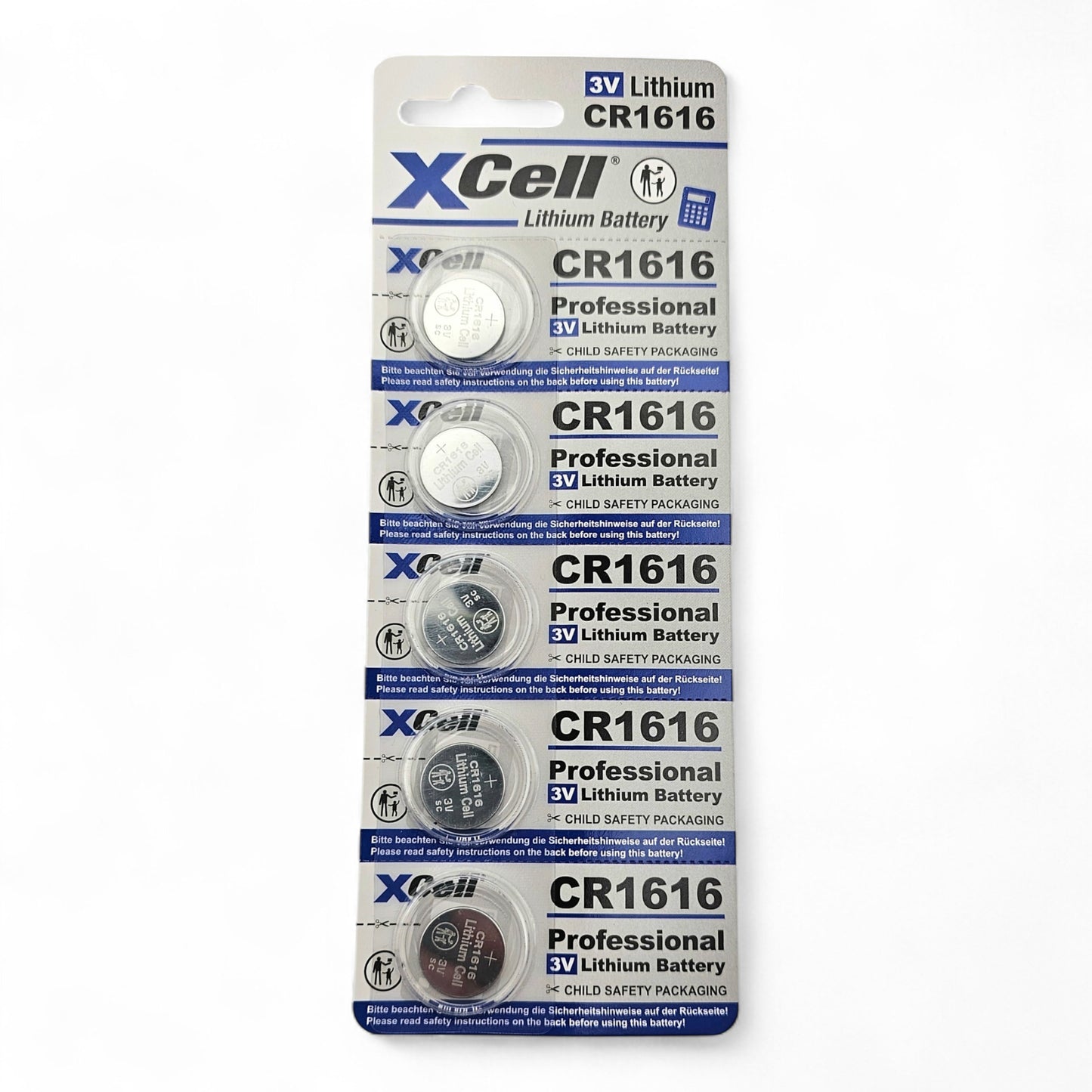 XCell Knopfzelle CR 1616 3 V 5 Stück Lithium