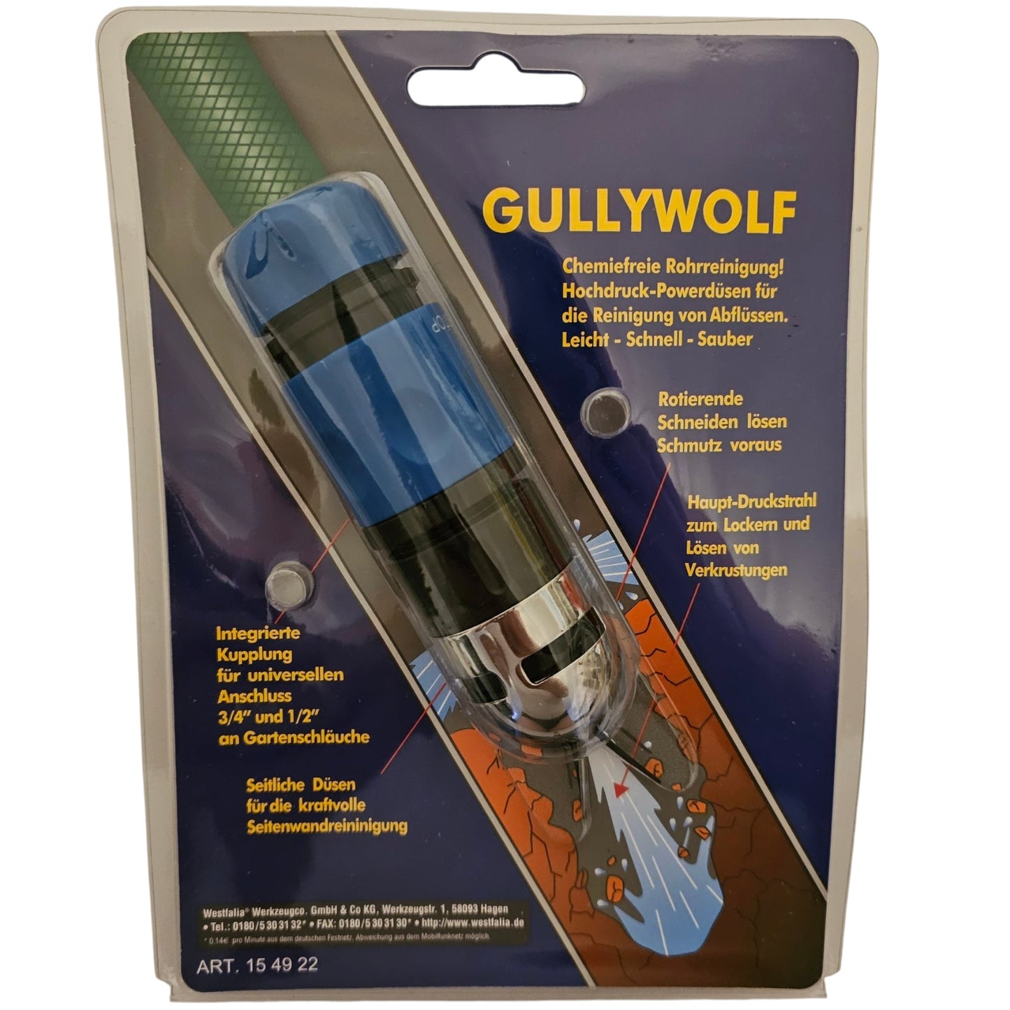 GULLYWOLF Rohrfräse zur chemiefreien Rohrreinigung