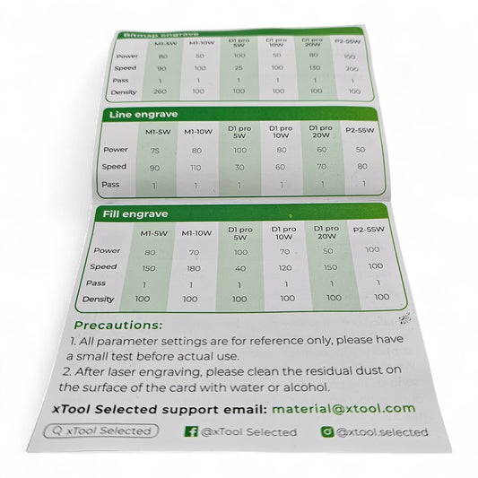 60 x XTool Selected Schwarze Metall-Visitenkarten für Lasergravur