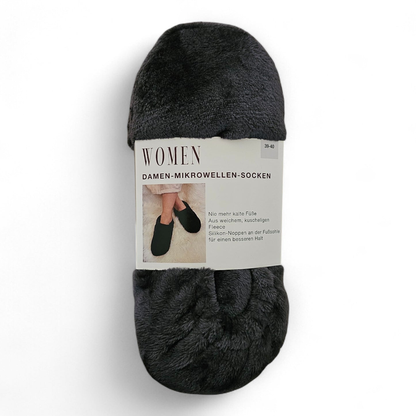 Damen-Mikrowellen-Socken Größe 39-40 mit Wärmekissen und Antirutschnoppen