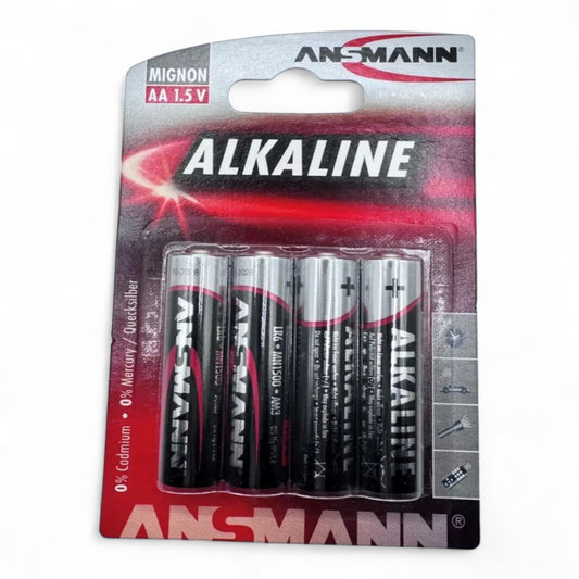 4er Pack ANSMANN Alkaline Batterien Mignon AA 1,5V LR6 MHD 2028