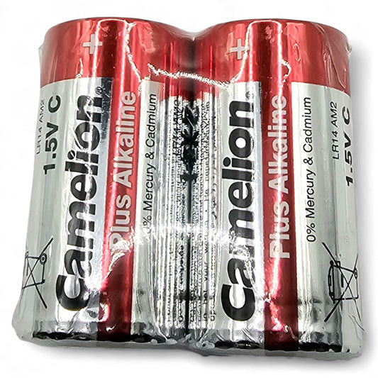 2er Pack Baby C LR14 MN1400 AM2 Batterien CAMELION PLUS Alkaline Folienpack MHD 10/2032