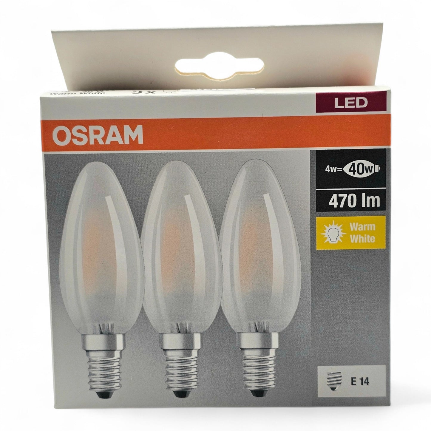 3er Pack Osram LED Base Classic B 40 4,0 W - 40 W Warmweiß
