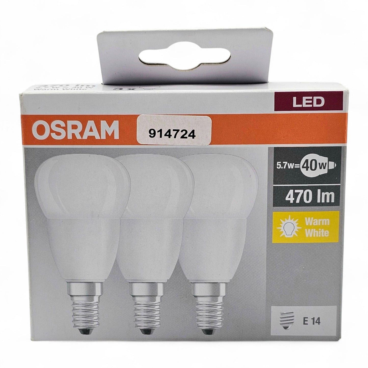3er Pack Osram LED Base Classic P 40 5,7 W - 40 W Warmweiß