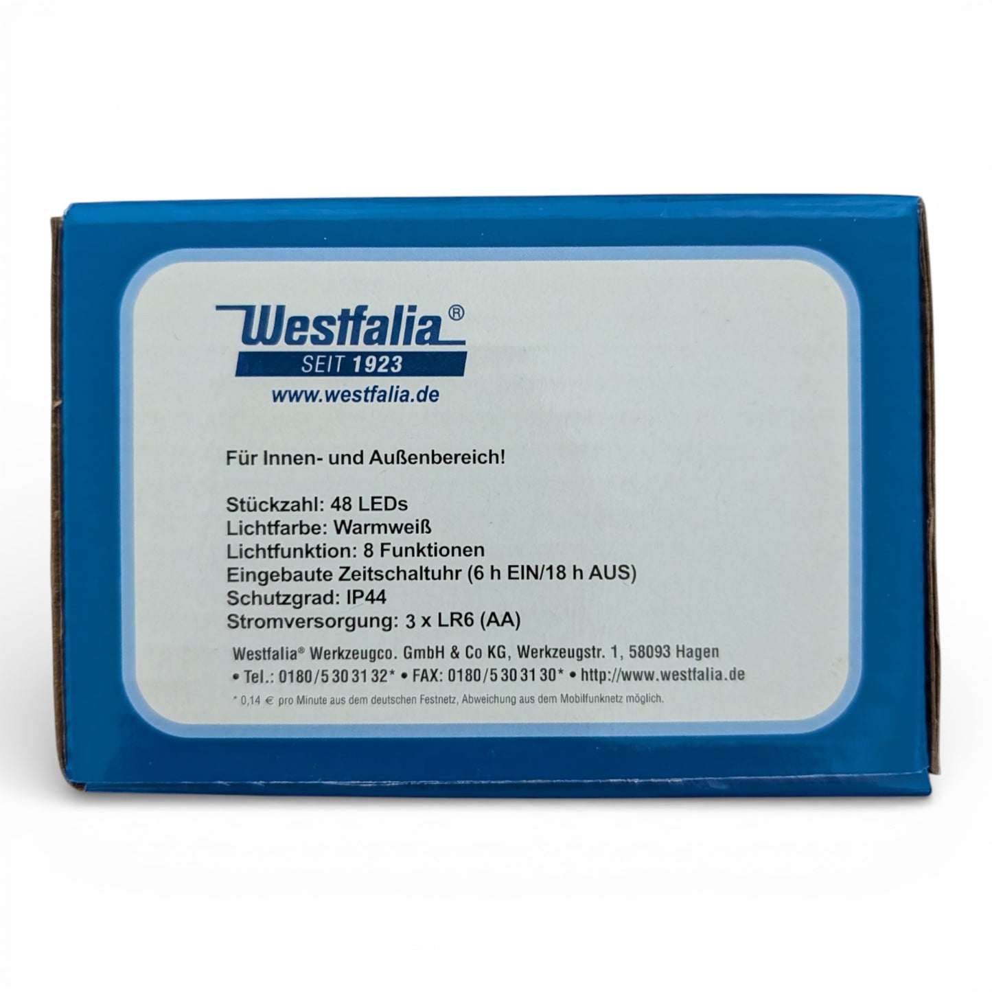 WeTeLux Lichterkette mit Timer IP44 3 x AA