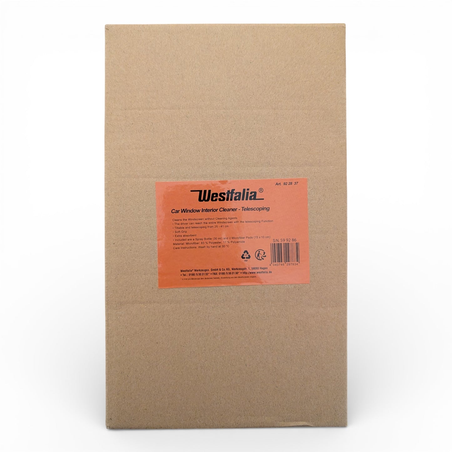 Westfalia Autoscheiben-Innenreiniger incl. Sprühflasche und Mikrofaserbezug