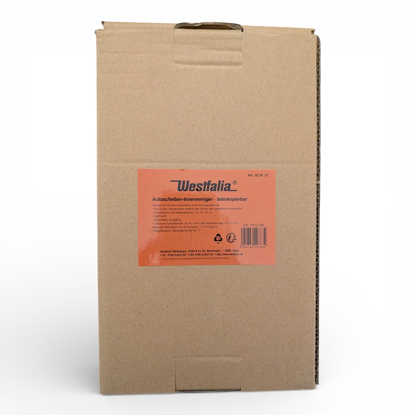 Westfalia Autoscheiben-Innenreiniger incl. Sprühflasche und Mikrofaserbezug