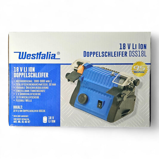 Westfalia Doppelschleifer DSS18L 18V ( ohne Akku und Ladegerät )