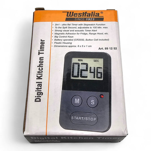 Westfalia Digital-Küchentimer mit Stoppuhr-Funktion und starkem Magneten