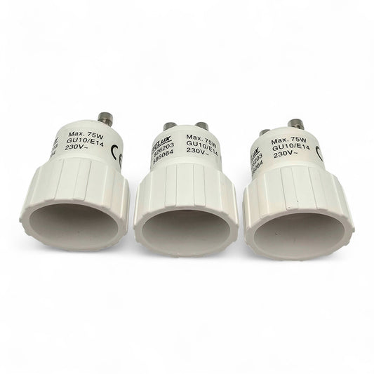 3er Pack WeTeLux Lampenadapter GU10 auf E14
