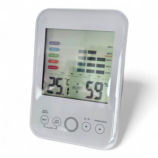 Westfalia Digital-Hygrometer/Thermometer mit Schimmel-Alarm und LCD-Display